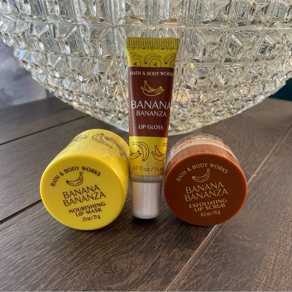 Banana Bananza 3PC Lip Set NEW & FACTORY SEALED Bath & Body Works